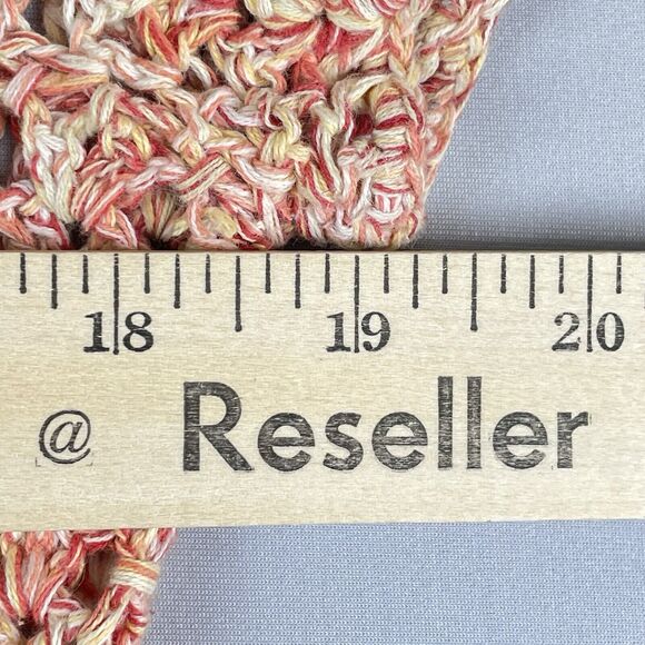 J H Collectibles Button-Front Sweater Women's L Red & Yellow Linen Blend Crochet - Picture 7 of 11